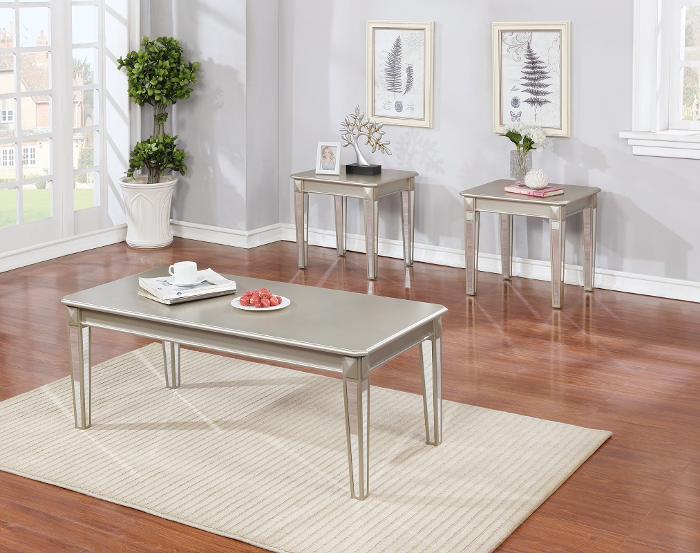 SILVER 3 PACK COFFEE TABLE SET