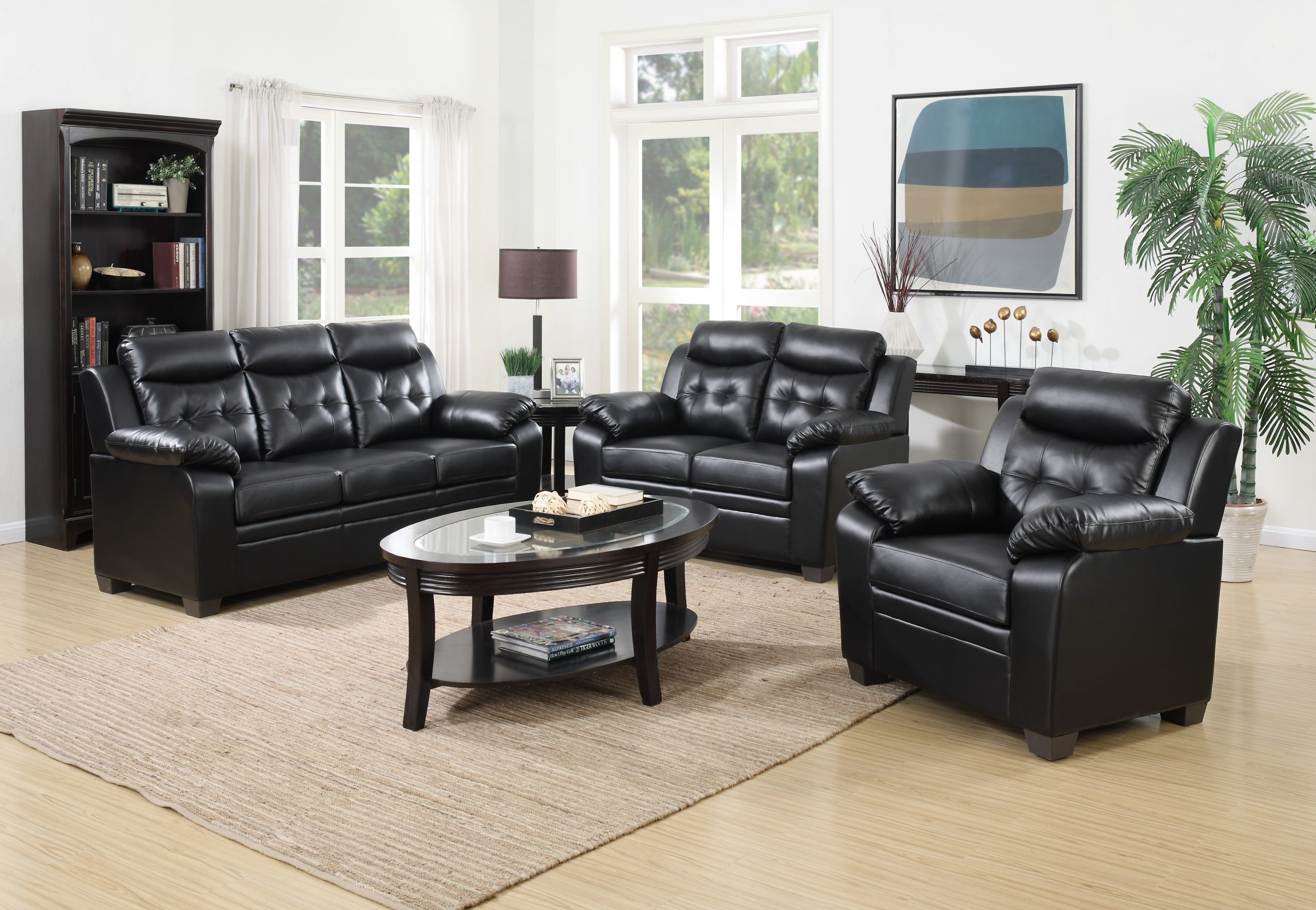 LEATHER STATIONARY LIVING ROOM